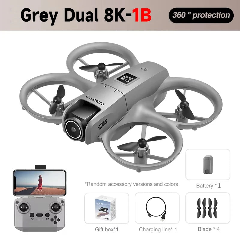 D16 8K Dual Camera GPS Drone – Smart Obstacle Avoidance & Stable Flight