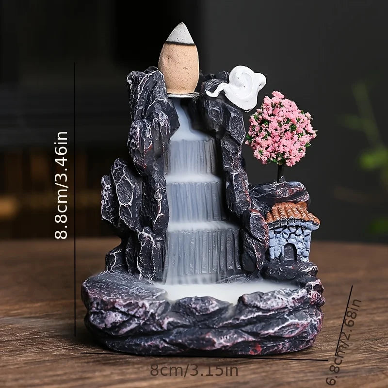 Backflow Incense Burner Waterfall Holder For Aromatherapy Decor