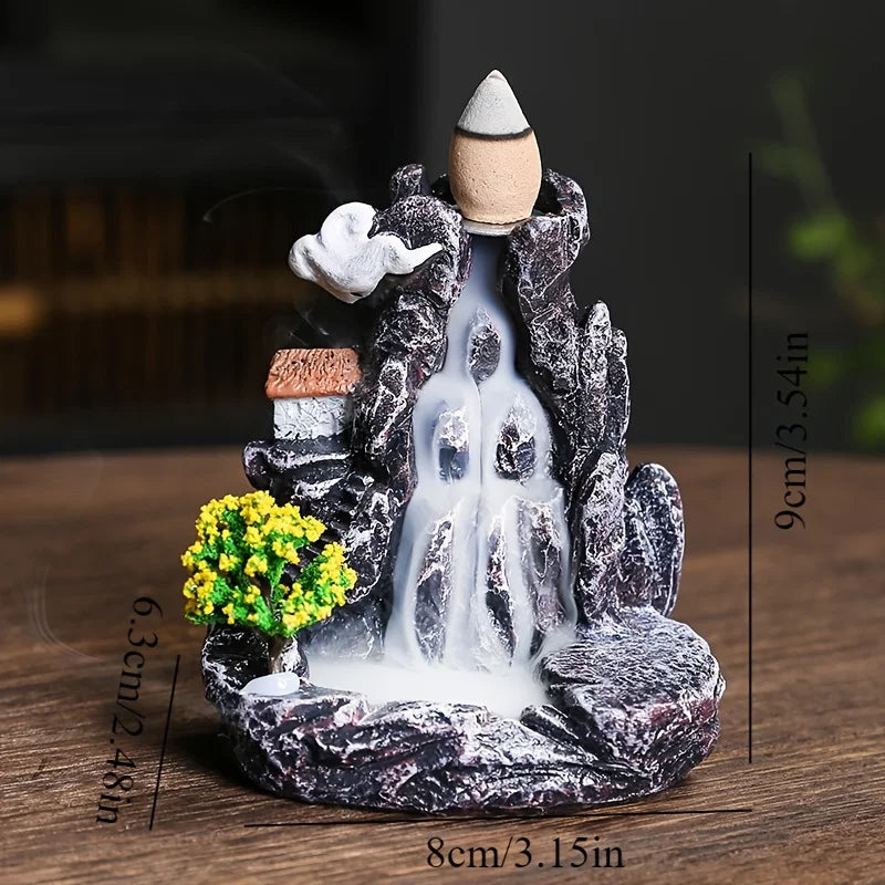 Backflow Incense Burner Waterfall Holder For Aromatherapy Decor