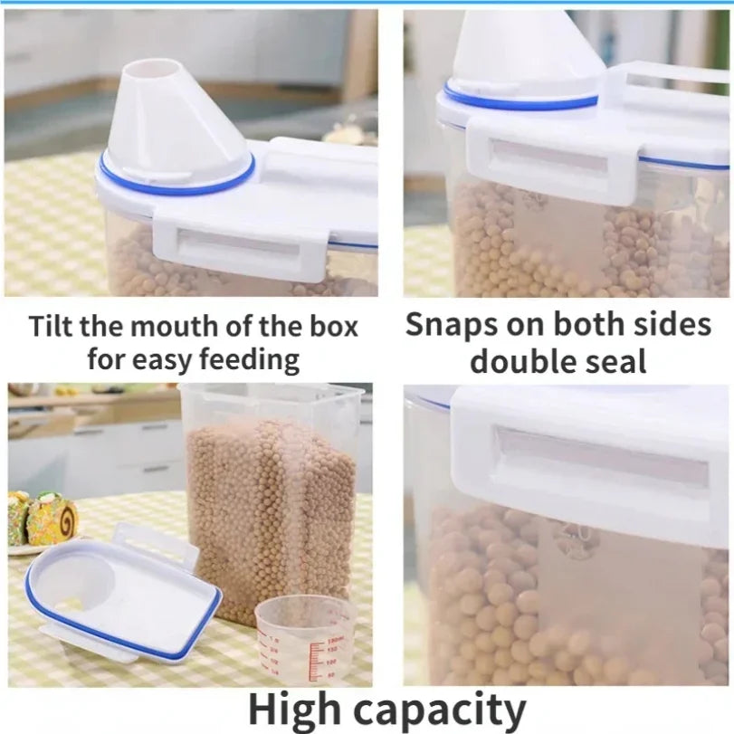 Airtight Dog Food Storage Container with Measuring Cup – Pour-Control Canister