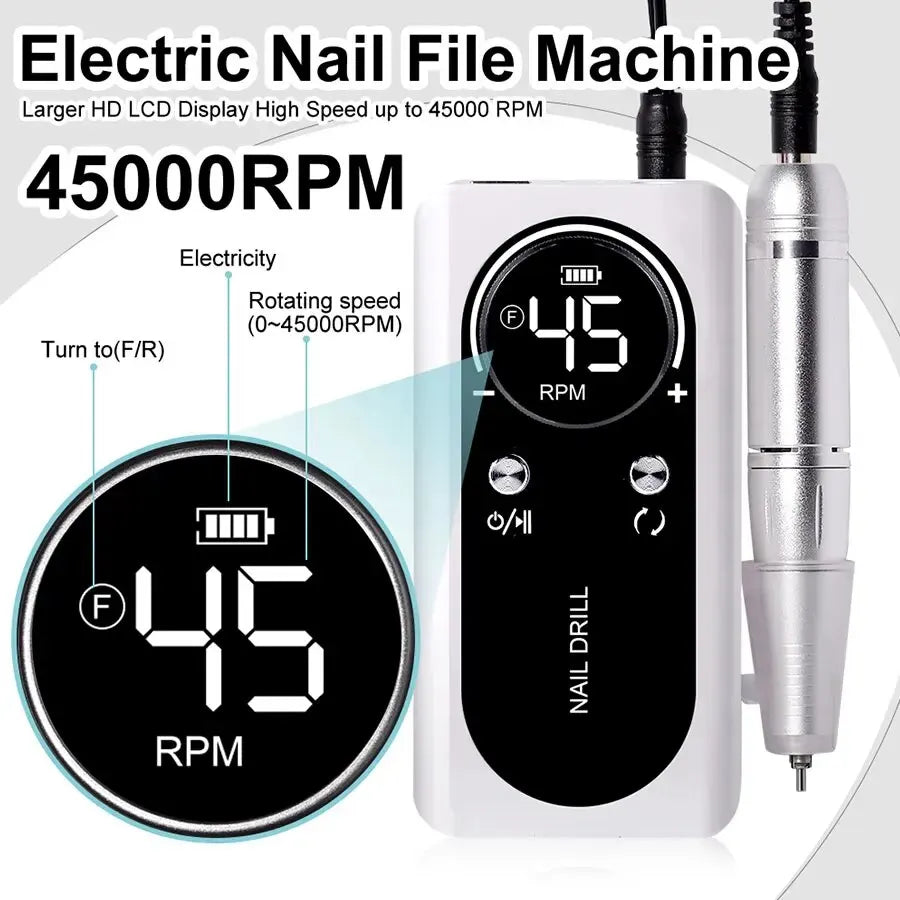 45,000RPM Electric Nail Drill