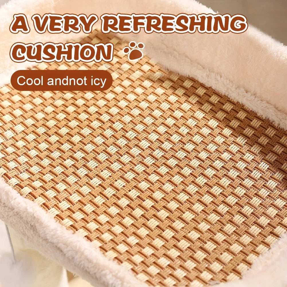 Cat Climbing Frame with Sisal Ball Cat Jumping Platform Wear Resist Integrated Sisal Bed Pet Supplies Climbing Frame