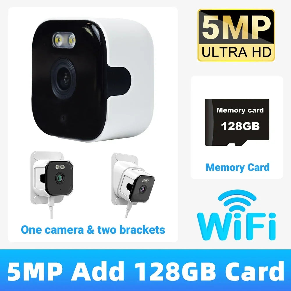 5MP Window Camera 5GHz WiFi Indoor Cameras For Home Security Color Night Vision Motion Detection 24/7 Recording Quick Install