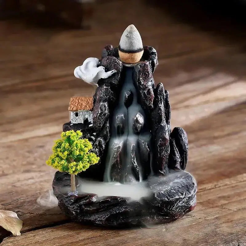 Backflow Incense Burner Waterfall Holder For Aromatherapy Decor