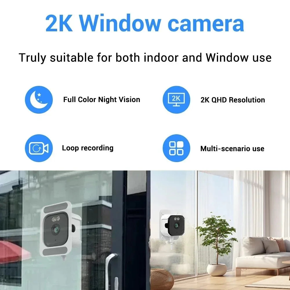5MP Window Camera 5GHz WiFi Indoor Cameras For Home Security Color Night Vision Motion Detection 24/7 Recording Quick Install